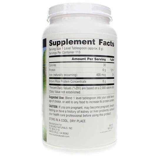 Brown Rice Protein, SNN